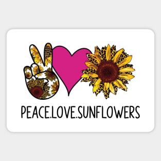 Peace Love Sunflowers Magnet